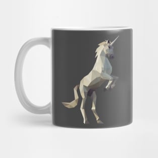 White Geometric Unicorn Mug